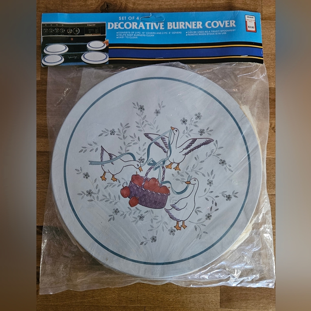 New Vintage Stove Burner Covers 80's Goose